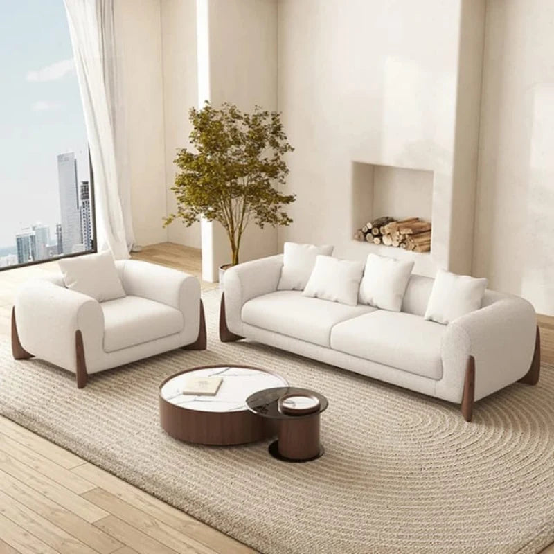 Beech wood sofa set - two pieces #101