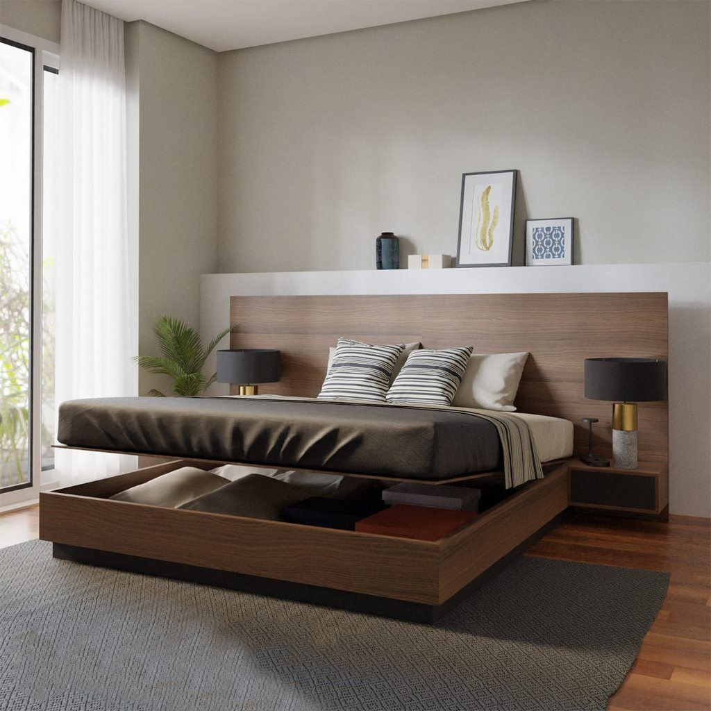 #1032 Bed with 2 commod